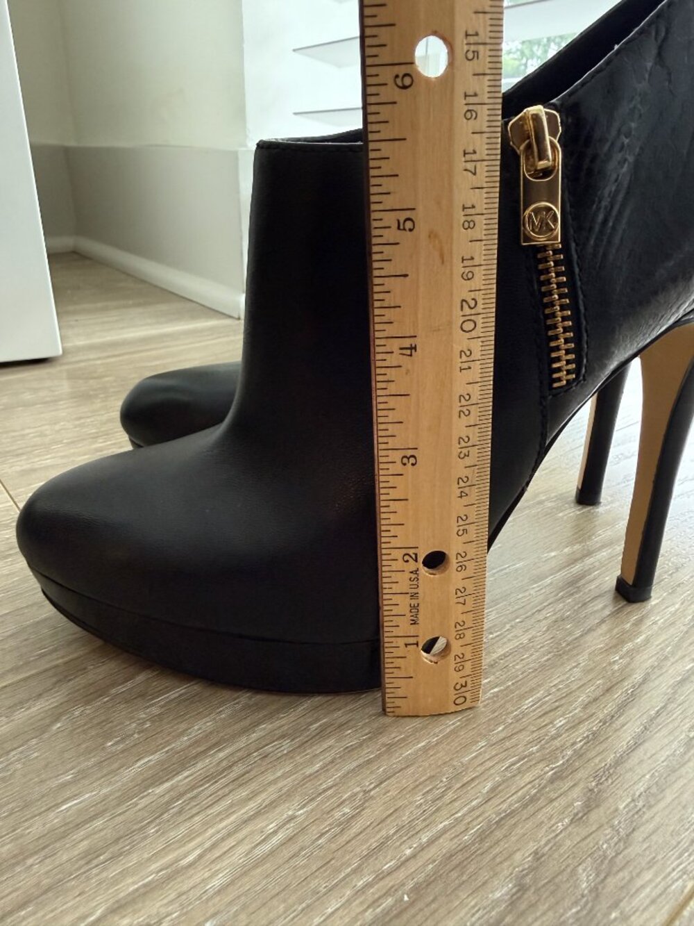 Michael Kors York Black High Heel Ankle Boots - Picture 11 of 11